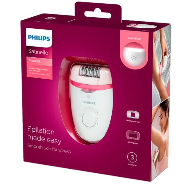Эпилятор Philips BRE255/00 Сухая / Pink Белый photo 6