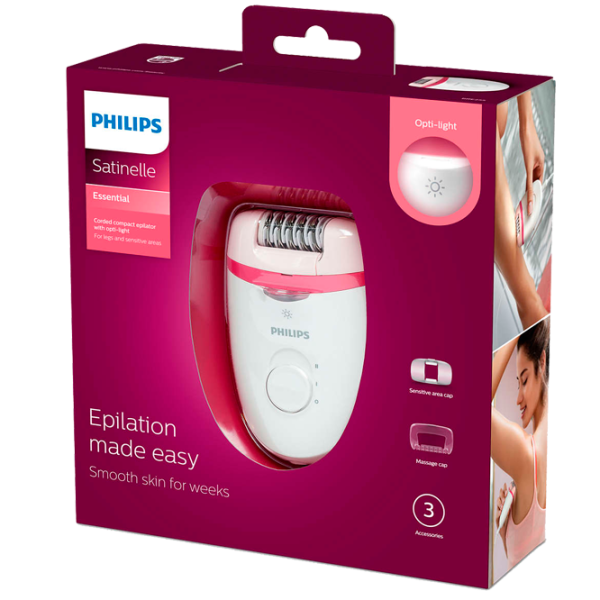 Эпилятор Philips BRE255/00 Сухая / Pink Белый photo 6