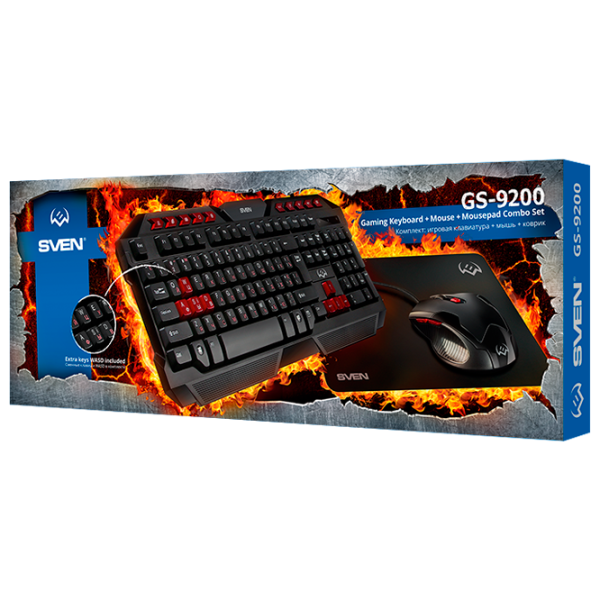 Tastatură Sven GS-9200 Combo Cu fir / Black photo 5