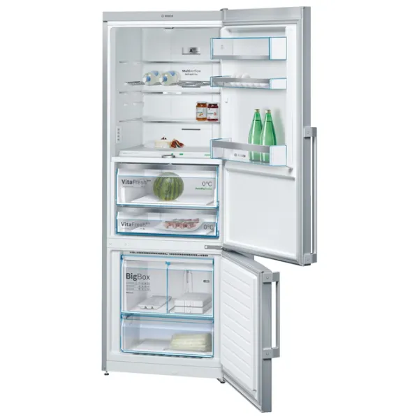 Frigider Bosch KGF56PI40 cu congelator jos 480 l / 193 cm / Inox photo 2