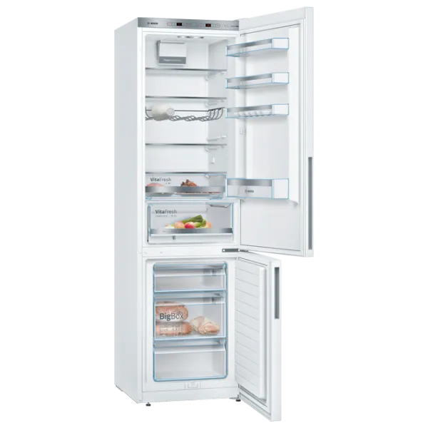 Frigider Bosch KGE39VW4A cu congelator jos 337 l / 201 cm / White photo 2