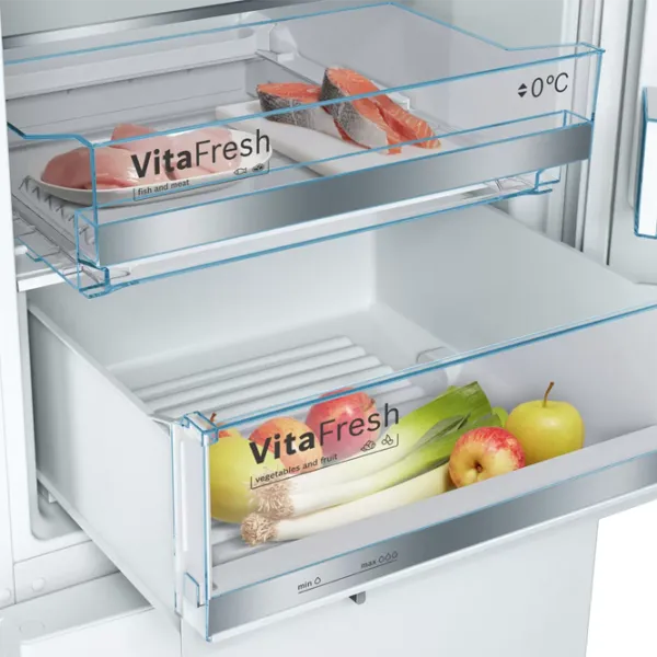 Frigider Bosch KGE39VW4A cu congelator jos 337 l / 201 cm / White photo 5