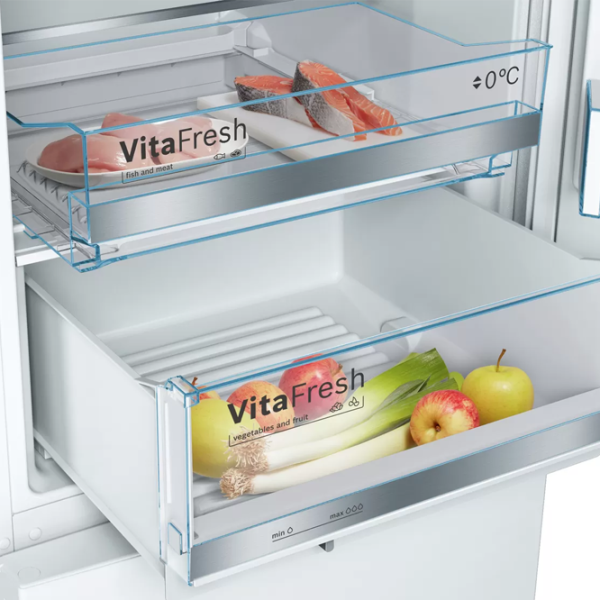 Frigider Bosch KGE39VW4A cu congelator jos 337 l / 201 cm / White photo 5