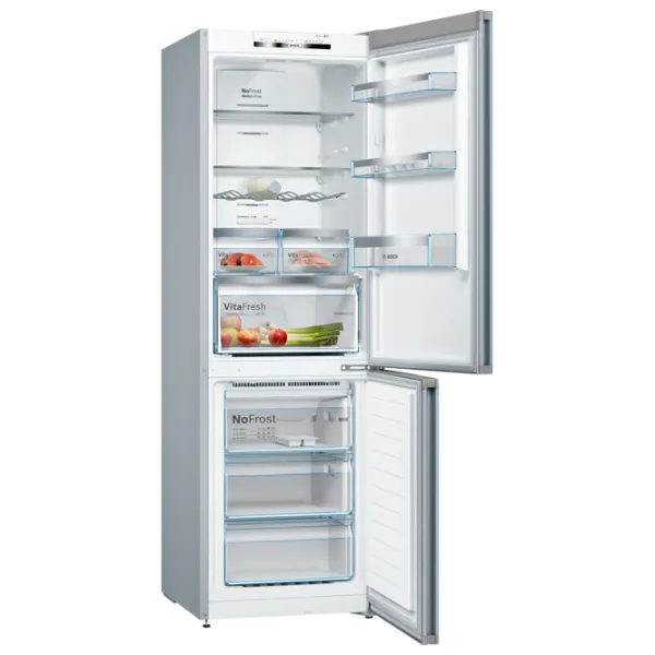 Frigider Bosch KGN36IJ3A cu congelator jos 324 l / 186 cm / Gray photo 2