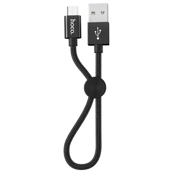 Кабель для телефона X35 Hoco USB Type-A + microUSB 0.25 м/ Черный photo 2
