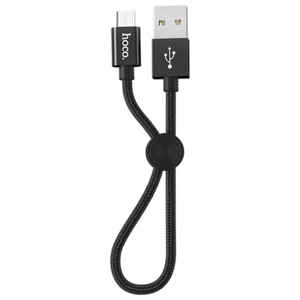 Кабель для телефона X35 Hoco USB Type-A + microUSB 0.25 м/ Черный photo 2