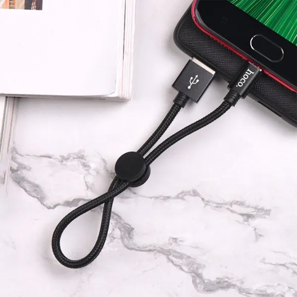 Кабель для телефона X35 Hoco USB Type-A + microUSB 0.25 м/ Черный photo 3