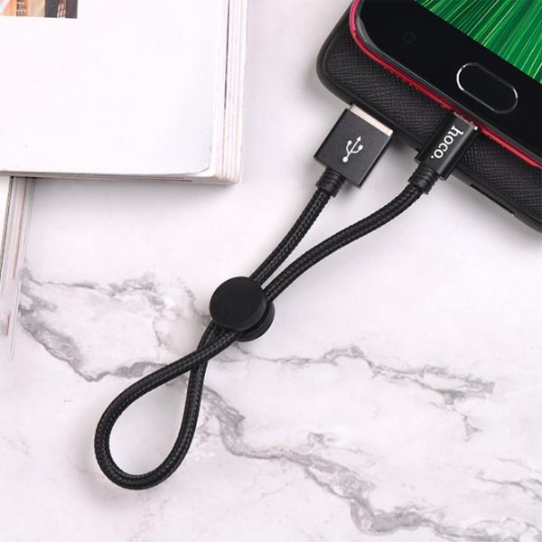 Кабель для телефона X35 Hoco USB Type-A + microUSB 0.25 м/ Черный photo 3