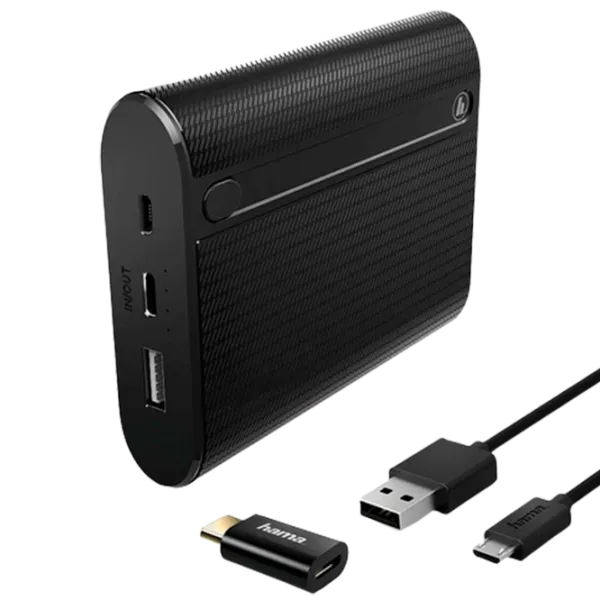 Power Bank Hama 178983 "X10" USB-C, 3A Ultra Fast Charge 10400 мАч/ Черный photo 2 Power Bank Hama 178983 "X10" USB-C, 3A Ultra Fast Charge 10400 мАч/ Черный photo 2