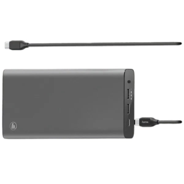 Power Bank Hama 183358 PD-27W60 anthracite 26800 мАч/ Черный photo 2 Power Bank Hama 183358 PD-27W60 anthracite 26800 мАч/ Черный photo 2