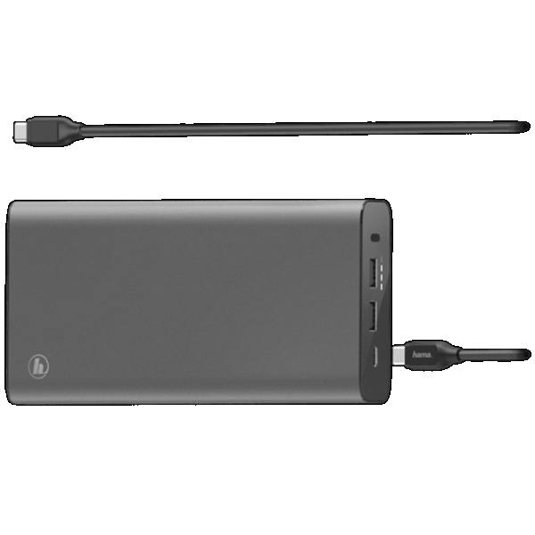 Power Bank Hama 183358 PD-27W60 anthracite 26800 мАч/ Черный photo 2 Power Bank Hama 183358 PD-27W60 anthracite 26800 мАч/ Черный photo 2