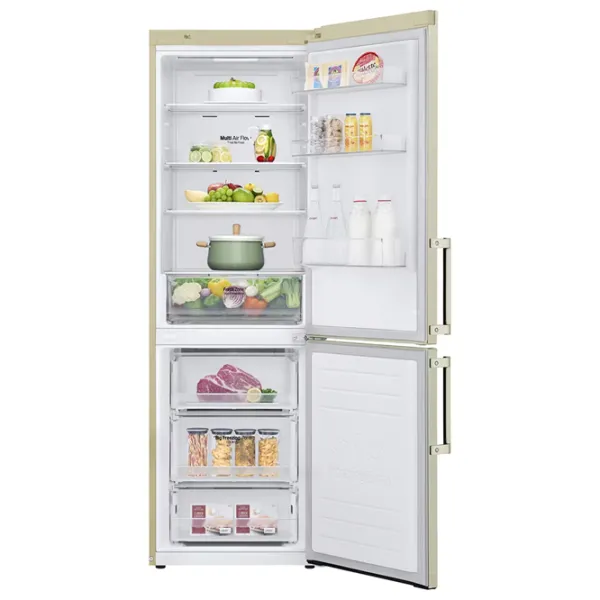 Frigider LG GA-B459BEKL cu congelator jos 341 l / 186 cm / Beige photo 2