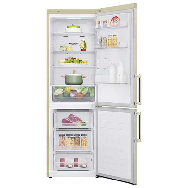 Frigider LG GA-B459BEKL cu congelator jos 341 l / 186 cm / Beige photo 2