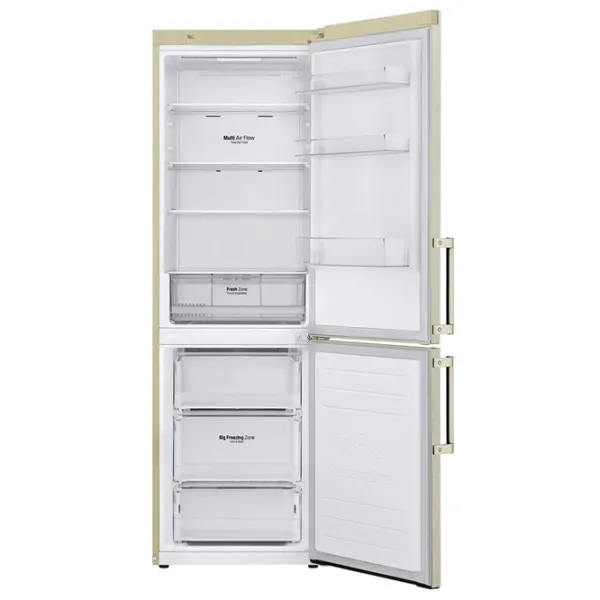 Frigider LG GA-B459BEKL cu congelator jos 341 l / 186 cm / Beige photo 3