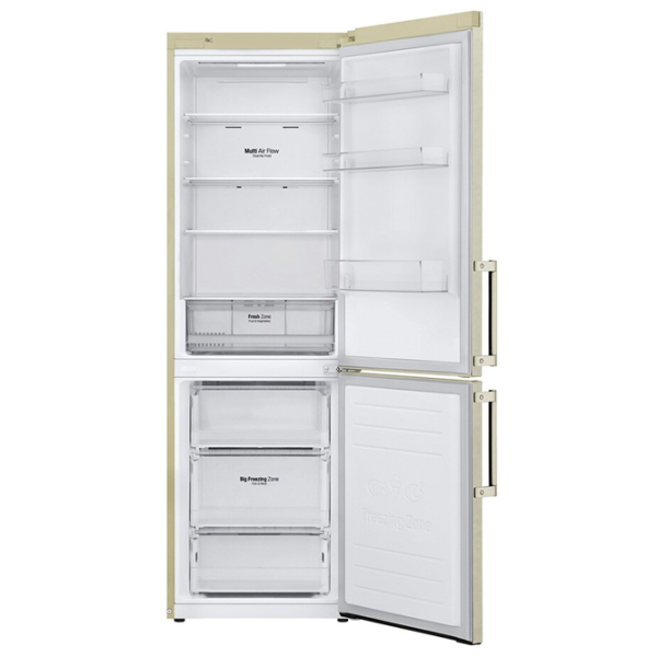 Frigider LG GA-B459BEKL cu congelator jos 341 l / 186 cm / Beige photo 3