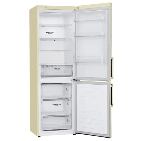 Frigider LG GA-B459BEKL cu congelator jos 341 l / 186 cm / Beige photo 4
