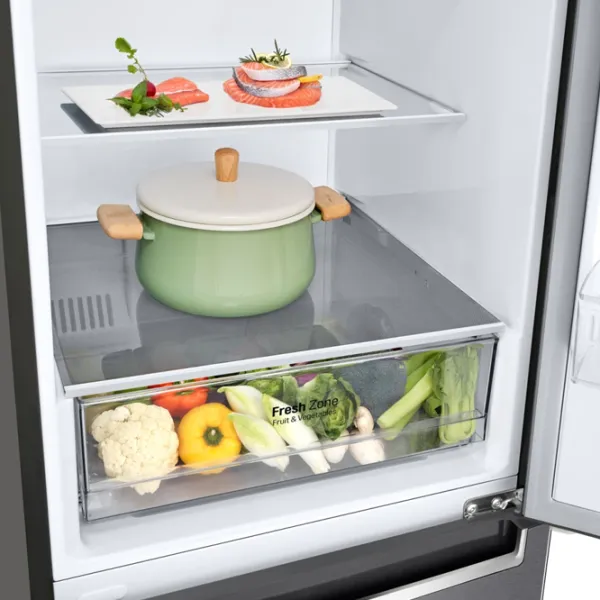 Frigider LG GA-B459SLKL cu congelator jos 341 l / 186 cm / Gray photo 8