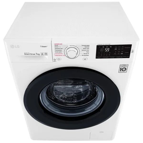 Стиральная машина LG F2M5HS6W Direct Drive/Steam/6 Motion DD/7 кг/Белый photo 6 Стиральная машина LG F2M5HS6W Direct Drive/Steam/6 Motion DD/7 кг/Белый photo 6