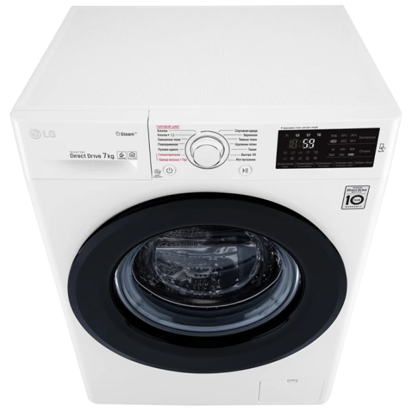 Стиральная машина LG F2M5HS6W Direct Drive/Steam/6 Motion DD/7 кг/Белый photo 6 Стиральная машина LG F2M5HS6W Direct Drive/Steam/6 Motion DD/7 кг/Белый photo 6