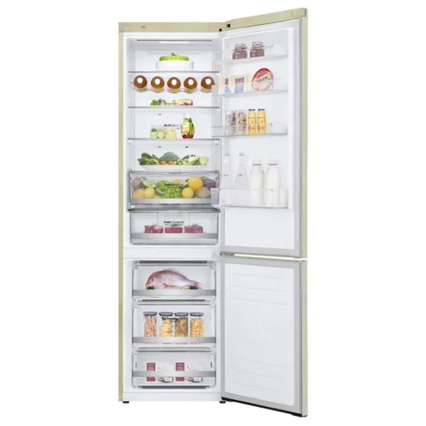 Frigider LG GA-B509SEDZ cu congelator jos 384 l / 203 cm / Beige photo 4