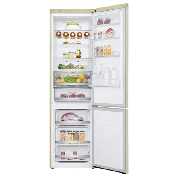 Frigider LG GA-B509SEDZ cu congelator jos 384 l / 203 cm / Beige photo 4