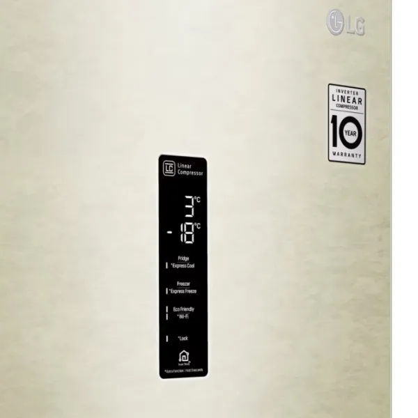 Frigider LG GA-B509SEDZ cu congelator jos 384 l / 203 cm / Beige photo 5