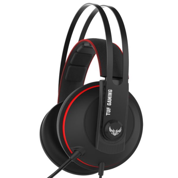 Căști Asus Tuf H7 Red Black Cu fir/ Gaming photo 2 Căști Asus Tuf H7 Red Black Cu fir/ Gaming photo 2