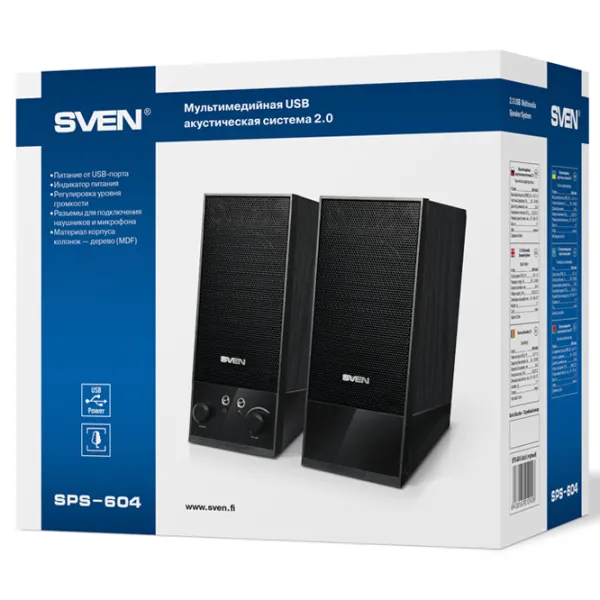 Sistem audio Sven SPS-604 4 W/ Black photo 5 Sistem audio Sven SPS-604 4 W/ Black photo 5