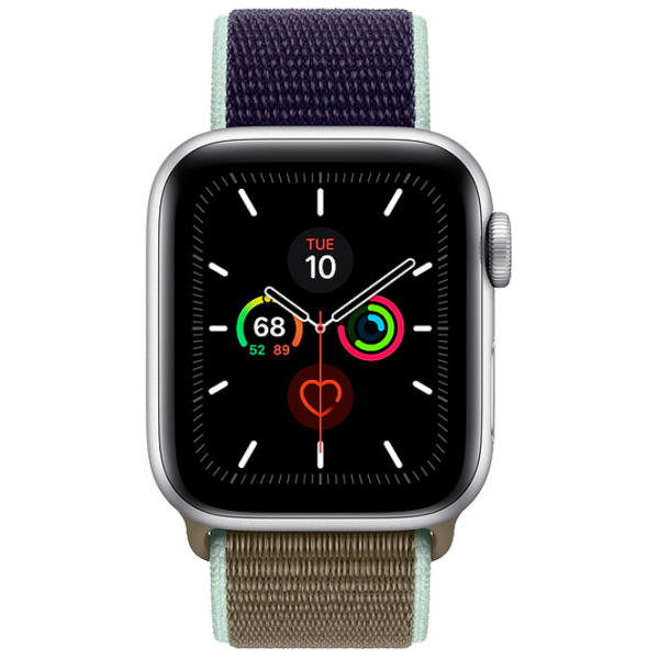 Умные часы Apple Watch Series 5 1.57"/ Sport Loop Серебристый photo 2 Умные часы Apple Watch Series 5 1.57"/ Sport Loop Серебристый photo 2