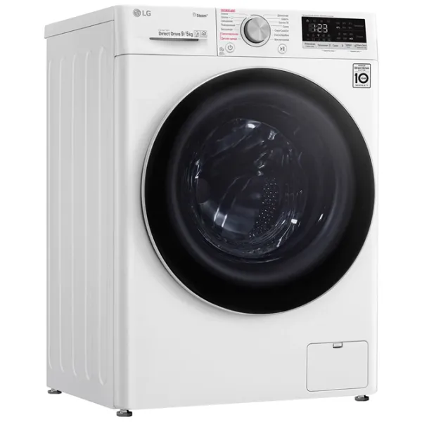 Стиральная машина с сушкой LG F4V5VG0W Direct Drive/AI DD/Steam/LG ThinQ/9 кг/Белый photo 2 Стиральная машина с сушкой LG F4V5VG0W Direct Drive/AI DD/Steam/LG ThinQ/9 кг/Белый photo 2