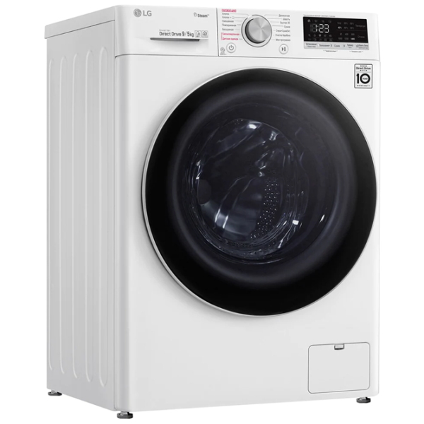 Стиральная машина с сушкой LG F4V5VG0W Direct Drive/AI DD/Steam/LG ThinQ/9 кг/Белый photo 2 Стиральная машина с сушкой LG F4V5VG0W Direct Drive/AI DD/Steam/LG ThinQ/9 кг/Белый photo 2