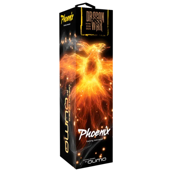 Covoraș pentru mouse Qumo Phoenix Orange Black photo 3