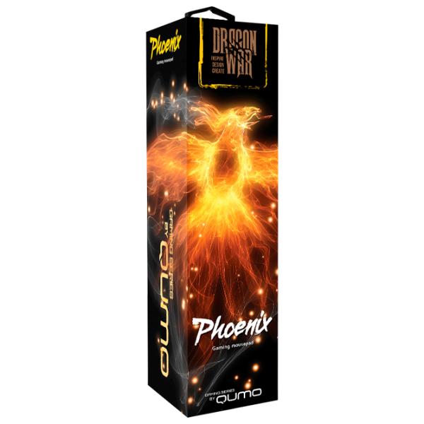 Covoraș pentru mouse Qumo Phoenix Orange Black photo 3