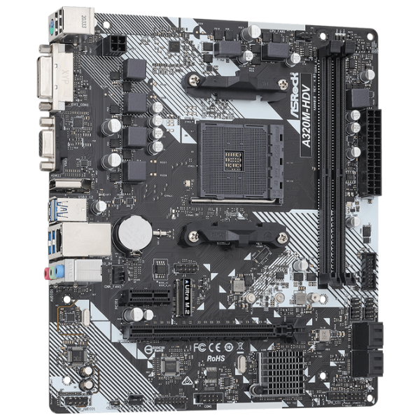 Placă de bază ASRock A320M-HDV R4.0 mATX/ AMD A320 photo 3
