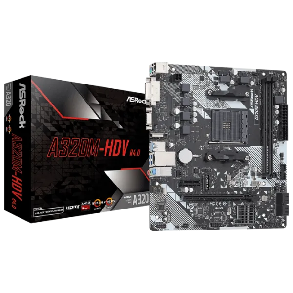 Placă de bază ASRock A320M-HDV R4.0 mATX/ AMD A320 photo 5