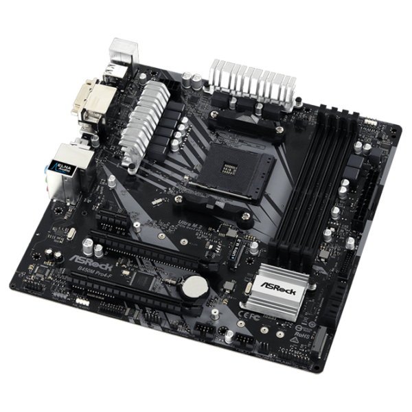 Материнская плата ASRock B450M PRO4-F mATX/ AMD B450 photo 2