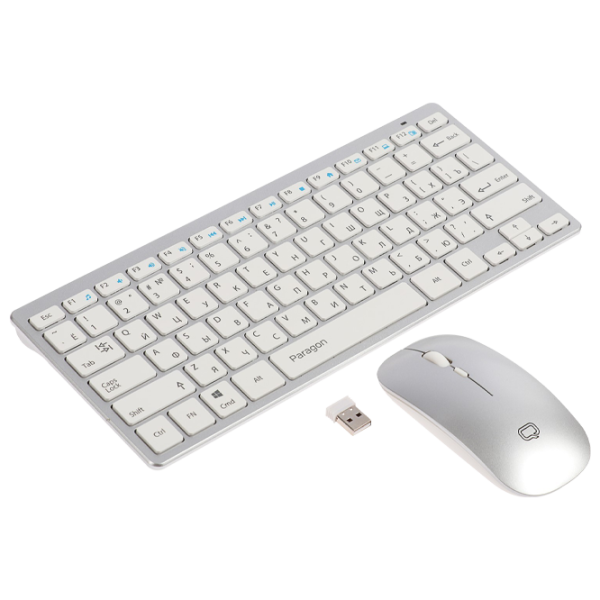 Tastatură Qumo Paragon Fără fir/ White photo 2