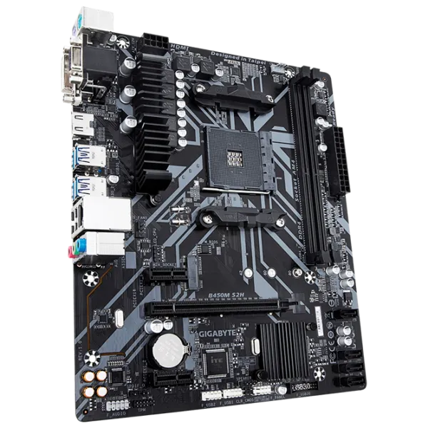 Placă de bază Gigabyte B450M S2H 1.0 mATX/ AMD B450 photo 2