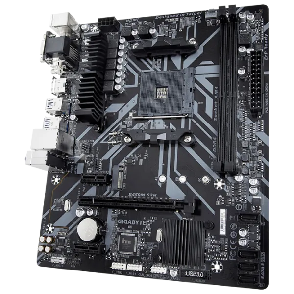 Placă de bază Gigabyte B450M S2H 1.0 mATX/ AMD B450 photo 3