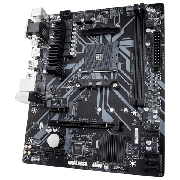 Placă de bază Gigabyte B450M S2H 1.0 mATX/ AMD B450 photo 3