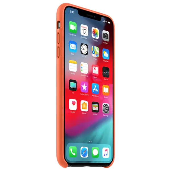 Чехол для смартфона Apple iPhone XS Max Apple/ Back/ Кожа/ Sunset Оранжевый photo 2