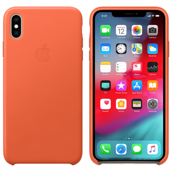 Чехол для смартфона Apple iPhone XS Max Apple/ Back/ Кожа/ Sunset Оранжевый photo 3