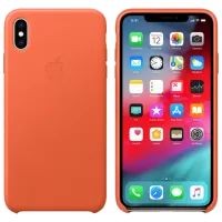 Husă pentru smartphone Apple iPhone XS Max Apple/ Back/ Piele/ Sunset Orange photo 3