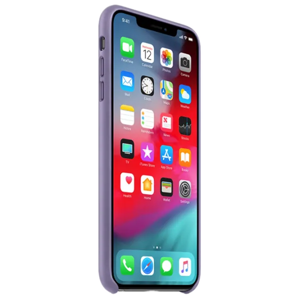Чехол для смартфона Apple iPhone XS Max Apple/ Back/ Кожа/ Liliac Синий photo 2 Чехол для смартфона Apple iPhone XS Max Apple/ Back/ Кожа/ Liliac Синий photo 2
