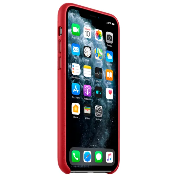 Чехол для смартфона Apple iPhone 11 Pro Apple/ Back/ Кожа/ Красный photo 2 Чехол для смартфона Apple iPhone 11 Pro Apple/ Back/ Кожа/ Красный photo 2