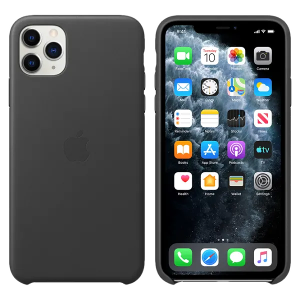 Husă pentru smartphone Apple iPhone 11 Pro Max Apple/ Back/ Piele/ Black photo 3 Husă pentru smartphone Apple iPhone 11 Pro Max Apple/ Back/ Piele/ Black photo 3
