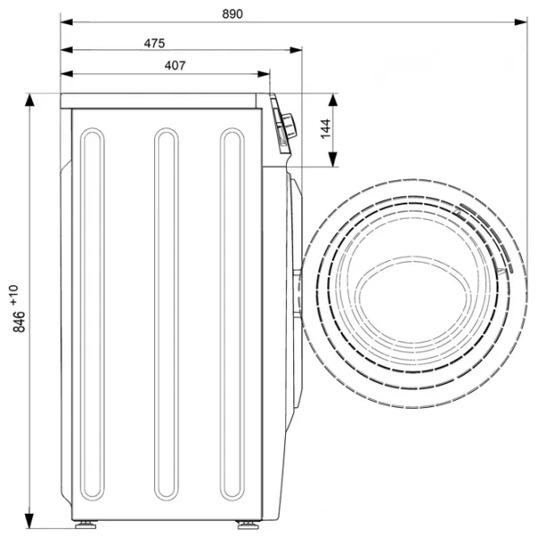 Mașină de spălat Atlant СМА 70У1010-00 7 kg / 1000 rpm / White photo 5