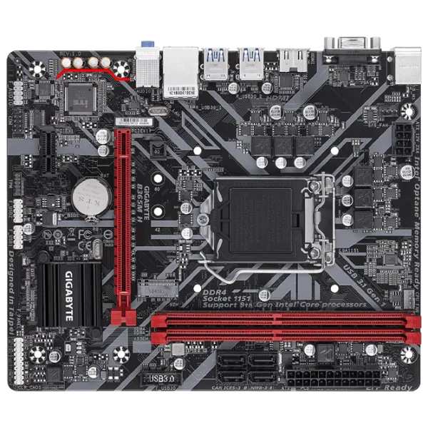 Placă de bază Gigabyte B365M H 1.0 mATX/ Intel B365 photo 4