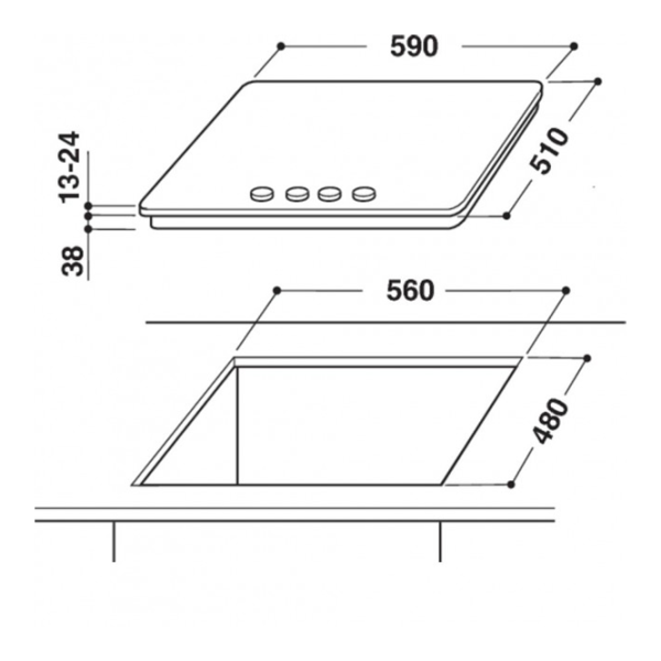 Plită încorporabilă pe gaz Whirlpool AKR 351/ IX Silver photo 3