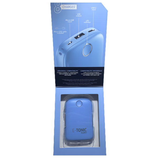 Power Bank Cellularline E-Tonic 10000 mAh/ Blue photo 7 Power Bank Cellularline E-Tonic 10000 mAh/ Blue photo 7